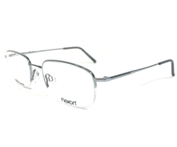 Marchon Eyeglasses Frames FLEXON 606 LT GUNMETAL Rectangular 52-19-140 - £58.64 GBP