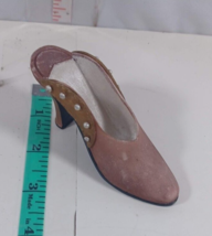 pink heal resin minature shoe vintage - $5.94