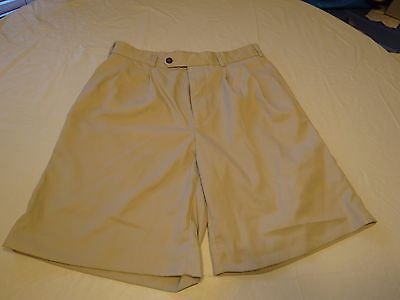 Men&#39;s Jack Nicklaus 30 golf khaki shorts light tan sand polyester school... - $15.43