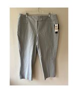 Alfani Sz 16W Stretch Pull On Zip Gray Straight Leg Capri Jeggings Tummy... - $410.21 MXN
