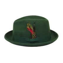 Men's Broner Wool Hat Classic Soft Fedora SCORSESE 73-787 Pine Green image 5