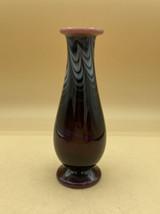 Buzz Williams Art Glass 8” Vase Red Signed 1980 Hand Blown Alder House O... - £37.86 GBP