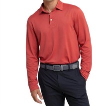 Southern Tide long sleeve polo shirt in mineral red - size L - £73.31 GBP