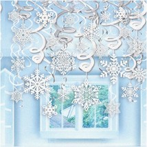 Winter Whirls - 40pc Snowflake Swirls Decoration for Xmas &amp; Holiday Party Decor, - $43.55