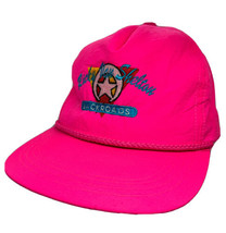 Vintage Ricky Van Shelton Backroads Fluorescent Pink Snapback Rope Hat Cap - £17.02 GBP