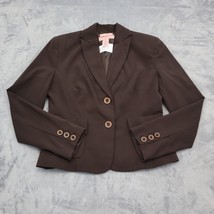 Bandonilo Blazer Womens 4 Brown Single Breasted Notch Collar Shoulder Pads - $29.68