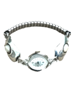 Southwestern Signed E. Willie Sterling Mother Pearl Ends Waltham Watch O... - $923.78 MXN