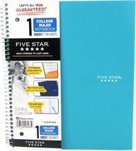 Five Star 72051 Wirebound 1-Subject 100 College-Ruled Sheets Notebook - $251.45 MXN