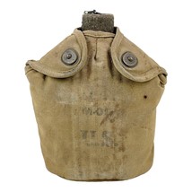 Vtg WW2 Swanson 1944 Aluminum Canteen W Wool Lined Canvas Cover **READ** - £50.04 GBP