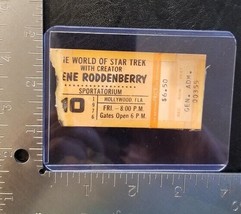 Star Trek Gene Roddenberry - Vintage 1976 Hollywood, Florida Lecture Ticket Stub - £77.58 GBP