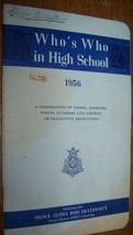 1956 Who&#39;s Who High School Sigma Alpha Rho Fraternity Directory Theta Kappa Chap - £7.43 GBP