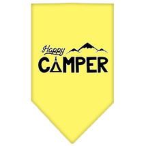 Happy Camper Screen Print Bandana Yellow Size Large - £9.11 GBP