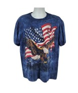 The Mountain Tie Dye T-shirt Size L Ted Blaylock Bald Eagle USA - £21.81 GBP