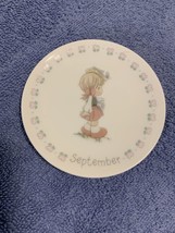 Vintage 1988 Precious Moments September Mini-Plate Samuel J Butcher Enesco - £3.73 GBP