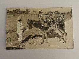 Mexico Crockery Vendor With Donkey Venedor De Loza Oaxaca Mex Postcard RPPC - $15.00