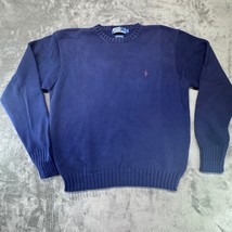 Polo Ralph Lauren Cotton Knit Sweater Classic Fit Blue Mens Size L - $54.57 CAD