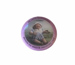 The Ashton Drake Galleries “Tickles” Pin-Back Button Signed By Kathy Hippensteel - £6.34 GBP