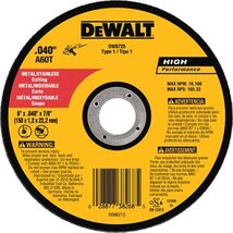DEWALT Cutting Wheel 6 in. x .040 in. x 7/8 in., 60 Tooth (DW8725) - $6.95