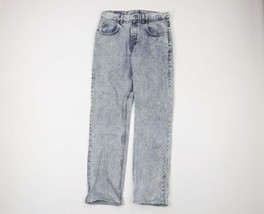 Vintage 80s The Gap Mens 30x31 Distressed Acid Wash Straight Leg Denim Jeans USA - £55.35 GBP