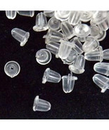 Soft Rubber Earring Backs - Clear Bell-Shaped (100) U.S. Seller, Get &#39;em... - €1,73 EUR