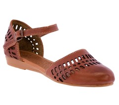 Womens Authentic Leather Mexican Sandals Huarache Ankle Buckle Cognac #1121 - £27.61 GBP
