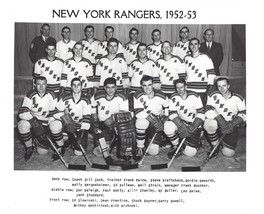 NEW YORK RANGERS 1952-53 TEAM NY 8X10 PHOTO HOCKEY NHL PICTURE B/W - $4.94