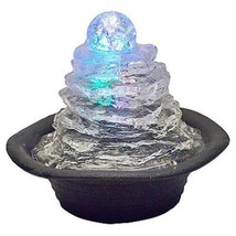 Rock Climb Ice Polyresin Table Fountain With LED Lights Ore FT-1220/1L - £34.62 GBP