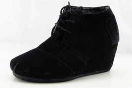 Toms Boot Sz 7.5 M Short Boots Almond Toe Black Synthetic Women - £20.15 GBP