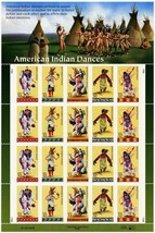 American Indian Dances Sheet of Twenty 32 Cent Postage Stamps Scott 3076a - $11.95