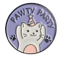 Pawty Party Cat Hat/Jacket/Lapel Pin - £3.12 GBP