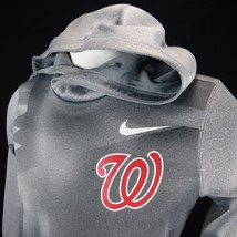 Nike Washington Nationals Men Gray Hoodie Dri-Fit MLB Sz M - £30.27 GBP