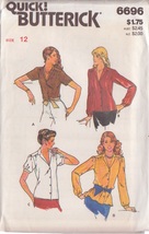 Butterick Pattern 6696 Size 12 Misses&#39; Blouse In 4 Variations - £2.40 GBP