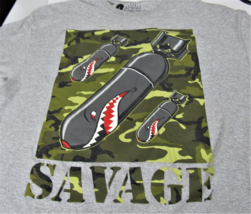 Camo Savage T-Shirt 2-XLarge Smiling Bombs Two Monkeys Gym Wear Camouflage - £12.29 GBP