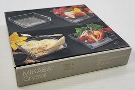 *D) Vintage Mikasa Crystal 4 Square Individual Bowl Set Japan RC186/420 - $29.69