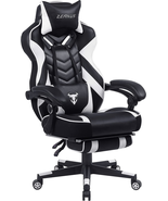 Ergonomic Gaming Chair with Footrest Recliner Computer Chair with Massag... - £186.73 GBP