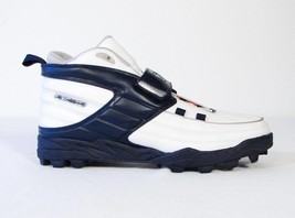 Reebok DMX NFL Equipment White &amp; Blue Football Cleats Shoes 15 NEW - £63.49 GBP