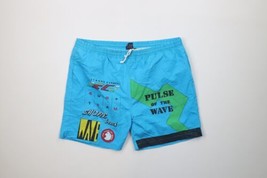 Vintage 90s Streetwear Mens Large Spell Out Lined Surfing Swim Trunks Shorts - £31.01 GBP