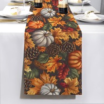 Pinecones | Thanksgiving Table Runner 72x13 – 100% Polyester, Rustic Fal... - $16.97