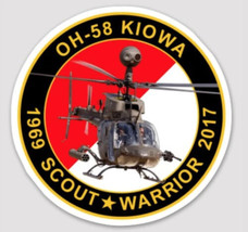 4&quot; ARMY OH-58 KIOWA 1969 SCOUT WARRIOR 2017 COMMEMORATIVE VINYL STICKER ... - £19.61 GBP