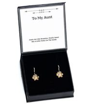 Cute Aunt Sunflower Earrings, Aunts are Like Brownies, Mostly Sweet But ... - $49.95