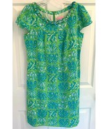 Lilly Pulitzer Sz 2 Joanne Limeade Purrfect Paradise Silk Dress Beaded N... - £47.36 GBP