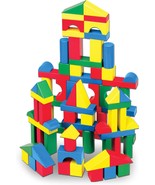 Melissa &amp; Doug Wooden Building Blocks Set - 100 Blocks In 4 Colors, Cert... - $42.85 CAD