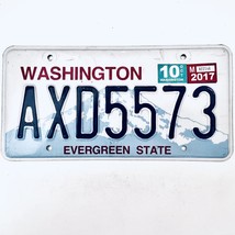 2017 United States Washington Evergreen Passenger License Plate AXD5573 - $18.80