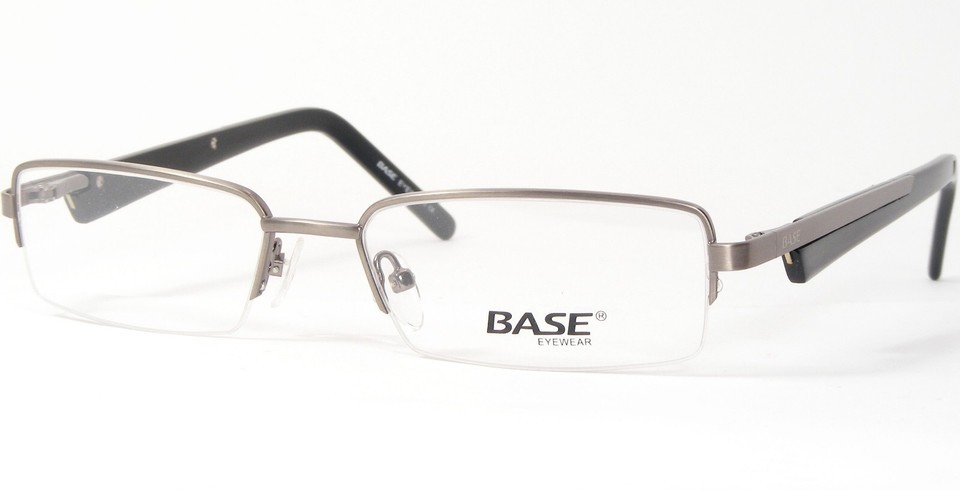 BASE Eyewear B1960 Silver-Grey /Black UNIQUE RARE EYEGLASSES FRAME 52-17... - $49.50