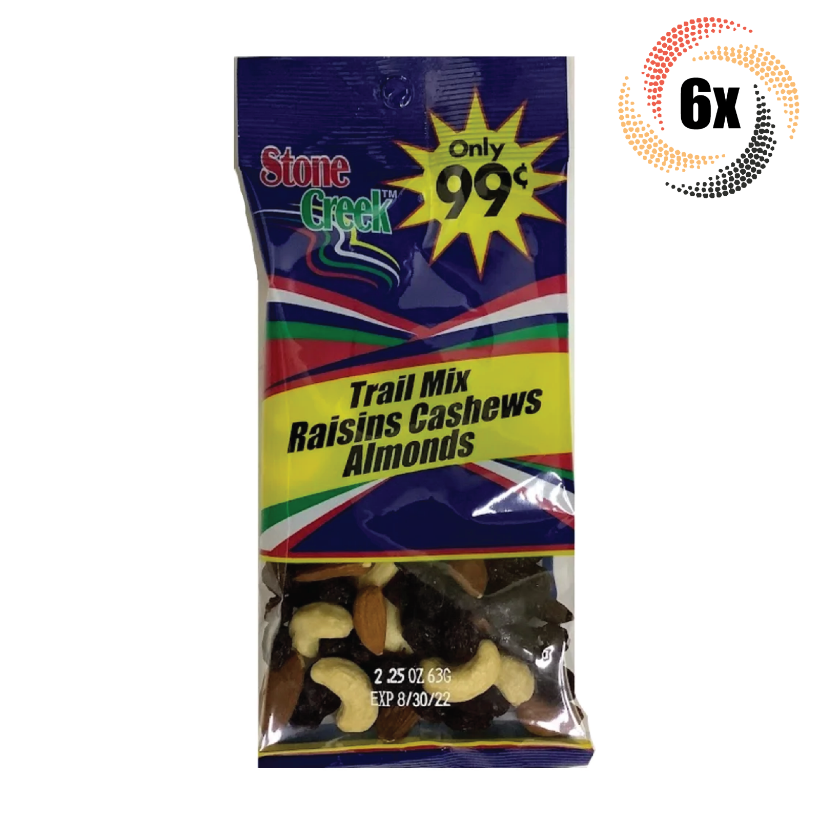 6x Bags Stone Creek High Quality Trail Mix Raisins Cashews &amp; Almonds | 2... - $17.87