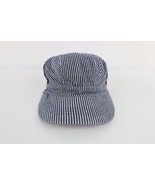 Vintage 90s Youth Child Hickory Striped Train Conductor Stretch Fit Hat Cap - $41.42 CAD