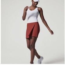 Spanx NWT Womens Sunshine Shorts 6&#39;&#39; Red Dark Cherry High Rise Pull On Large - £30.93 GBP