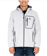 Gerry Mens Jacket Gray Softshell Hood Pockets Water Wind Resistant Heavy... - $1,023.85 MXN
