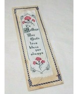 Woven Bookmark Page Mother May God Bless You Always Carroll Good NYC USA... - £13.91 GBP