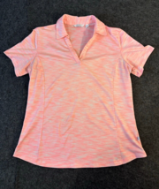 Lady Hagen Short Sleeved Golf Polo Shirt Heather Coral Women&#39;s Size Medium - £7.75 GBP